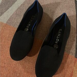 Rothy's Black and Blue Trim Loafers